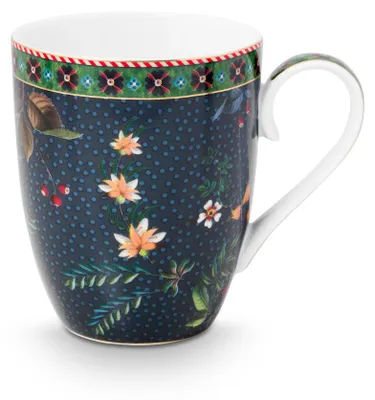 Produktbild von Pip Studio Henkelbecher Berry Blues Flower Blue (Groß)