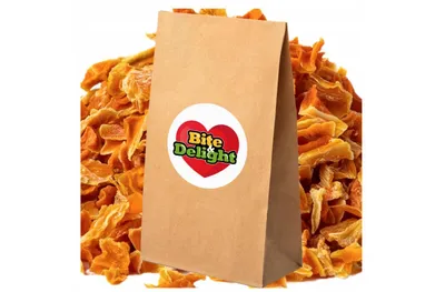 Produktbild von Bite&Delight Getrocknete Karottenstücke für Tiere 10kg – 100 % natürlich, ohne Zusätze, gesunder Snack für Geflügel & Nager