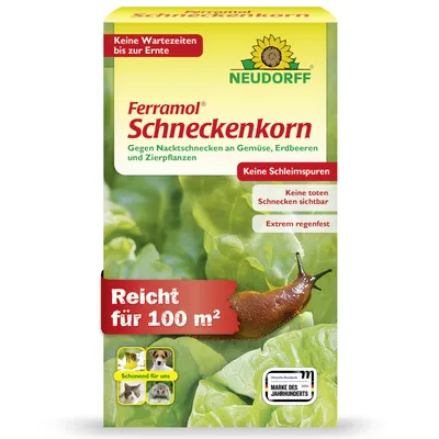 Produktbild von Neudorff Ferramol Schneckenkorn 500g für 100 m² gegen Nacktschnecken im Garten, regenfest