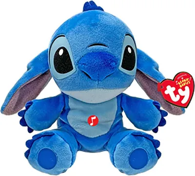 Produktbild von TY Disney Beanies Stitch Plüschtier - Weicher Teddy für Kinder und Babys - Kuscheliges Sammler-Stofftier, Blue