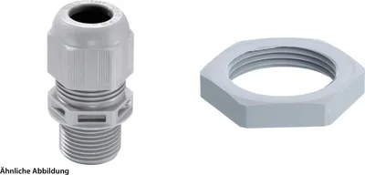 Immagine prodotto di Raccordo WISKA con controdado M25x1,5 lungo in poliammide (PA) Lunghezza filettatura 15,0 mm - 1 pezzo