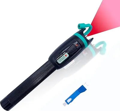 Produktbild von Elfcam - VFL-Laserstift 50 mW für Glasfaser - Bis zu 50 km, mit SC-zu-LC-Adapter, Kompatibel mit SC/FC/ST/LC