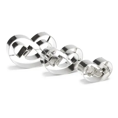Produktbild von hervorstehende Formen Brezel 9,8 x 6,2 cm Edelstahl silber 3-teilig