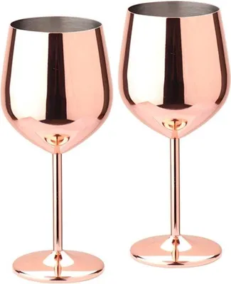 Produktbild von Famanu Weingläser aus Edelstahl - Hochwertige, unzerbrechliche Champagnergläser