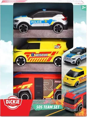 Produktbild von Simba Dickie SOS 3er-Pack Rettungsfahrzeuge 371 - 2028