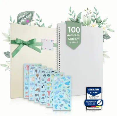 Immagine prodotto di Album per adesivi, 120 pagine, 60 fogli, con adesivi, ideale per attività creative