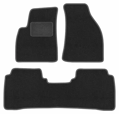 Zdjęcie produktu dla Dywaniki samochodowe welurowe LUX do: Hyundai SantaFe I (2000-2006, SUV) grafitowe, z mocowaniami