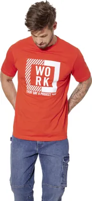 Produktbild von HERO by John Medoox WORKWEAR Herren T-Shirt Mit Logoprint Regular Fit XXL Poinciana Orange