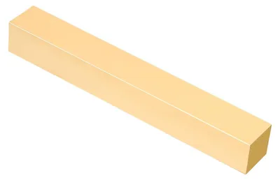 Vierkantstange Messing H59 20x20 mm, 0,15 m, poliert