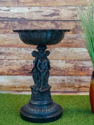 Image de Casa Padrino Baroque Bain d'oiseaux Femme Bronze H 58 x 41 x 41 cm - Bain d'oiseaux de luxe