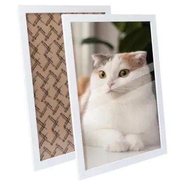 Produktbild von 2 Stück Bilderrahmen 13x18cm, Holz MDF Rahmen, Portraitrahmen Posterrahmen Wechselrahmen Moderner Fotorahmen für Foto oder Bilder, Poster Bilder, Weiß