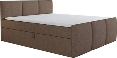 Produktbild von Boxspringbett BRAND 180x200 mit 2 Bettkästen, Bonell-Matratze und Topper. Möbel vom Hersteller- Handarbeit!Bett Komplett-Set mit Matratze,Bettkasten & Kopfteil. Stoff SAVANA. Elegantes Bett mit massives Kopfteil.