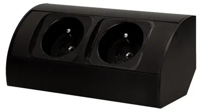 Produktbild von Möbelsteckdose 2X2P+Z Schwarz – On-Ae-1303/B