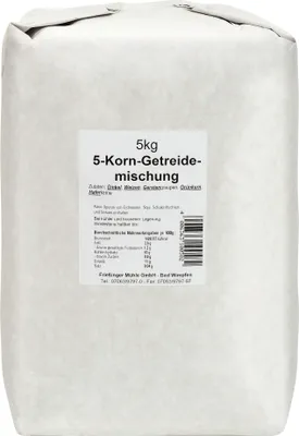 Produktbild von Frießinger 5 Korn Mischung Weizen Dinkel Gerste Hafer Grünkern 5000g