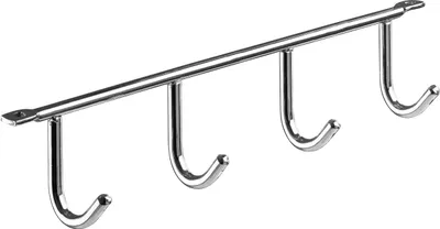 Produktbild von Hettich Garderobenleiste 4 Haken 27,5 x 5,2 x 3,5 cm verchromt