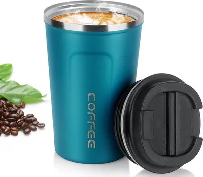 Image de Mug isotherme Reismok 380 ml, bleu foncé, en acier inoxydable