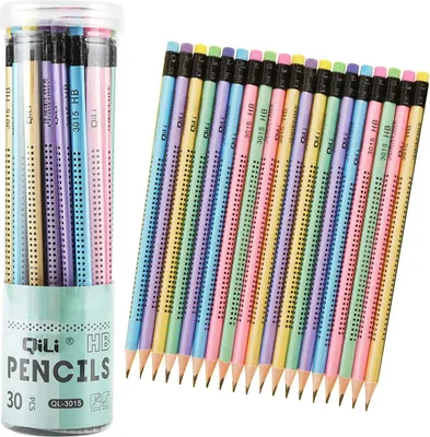 Produktbild von 30 Stück HB Bleistifte, Bleistift Kinder, Graphitstift rutschfest mit Radiergummi für Haus, Schule Büro, Schreiben Skizzieren Zeichenwerkzeuge (30)
