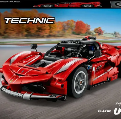 Image de LEGO Technic Ferrari FXX K Rennwagen Spielzeug - Modèle de voiture à construire et à exposer avec moteur V12 et pistons mobiles - Cadeau de sport automobile pour les garçons à partir de 10 ans - 42212