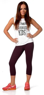 Produktbild von Damen Leggings 3/4 Capri viele Farben; Pflaume S/36
