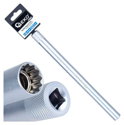 Obrázok produktu pre Nástrčná hlavica - kľúč na sviečky 14mm, 3/8'', 250mm, tenkostenná, CrV, Geko