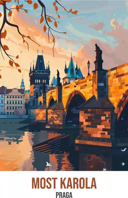 Produktbild von Plakat 50x70cm Karlsbrücke