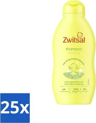 Obrázek produktu pro Zwitsal – Šampon pro miminka – Přírodní složení, bez SLES – 200 ml – Výhodný balení – 25 kusů
