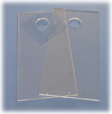 Produktbild von 275  Acryl Halter Platte 2x150x300x4mm Bohrung Ø39+4mm