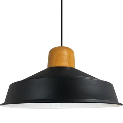 Produktbild von Pendelleuchte Hängelampe Industrial Schwarz Metall, Ø40cm, E27, Vintage Lampe