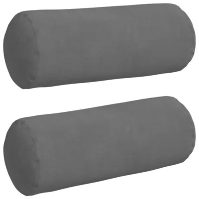 Productafbeelding van Set van 2 Bolsterkussens Donkergrijs Ø 15 x 40 cm