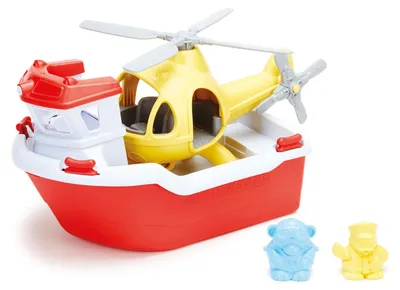 Immagine prodotto di GREENTOYS - Scialuppa ed elicottero 4 parti