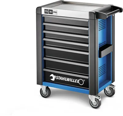 Produktbild von STAHLWILLE Werkstattwagen 95/7 PRO 7 Schubl. 496 x 827 x 1020 mm  blau, RAL 270 30 35; schwarz, RAL 9005