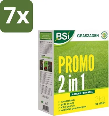 Zdjęcie produktu dla Zestaw do naprawy trawnika z nasionami trawy – 2 w 1 – pielęgnacja trawnika – 3 kg – opakowanie zbiorcze – 7 sztuk