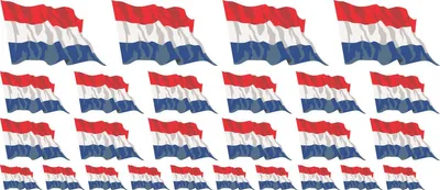 Produktbild von Mini Aufkleber Set - Pack wehend - 4x 51x31mm+ 12x 33x20mm + 10x 20x12mm- selbstklebender Sticker - Niederlande - Flagge / Banner / Standarte fürs Auto, Büro, zu Hause und die Schule - Set of 26