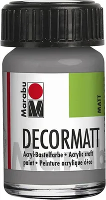 Immagine prodotto di Marabu 1401 39 278 Decormatt acrilico, grigio chiaro 278, 15 ml