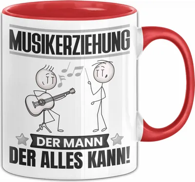 Produktbild von Musikerziehung Tasse Geschenk für Musikerziehung Der Mann Der Alles Kann Geschenkidee zum Geburtstag (Rot)