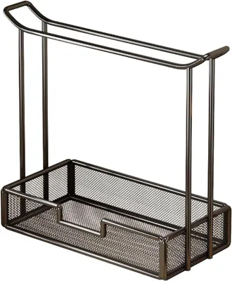 Immagine prodotto di Supporto per cuffie - Portaoggetti da scrivania - Organizzatore da scrivania - Con vano portaoggetti - 31 x 13 x 32 cm - Nero