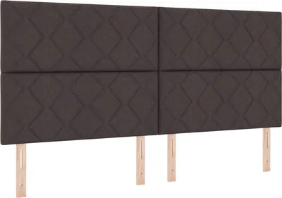 Produktbild von Möbel Kopfteil Design mit Diamantblöcken Dunkelbraun 200 cm Stoff - Kopfteile 3337954