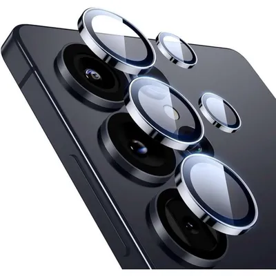 Produktbild von Kameraschutz für Samsung Galaxy S25 Ultra, 2er Set, gehärtetes Glas, kratzfest, Schwarz