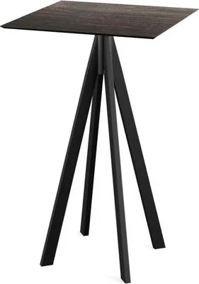 Produktbild von Infinity Stehtisch Schwarz gestell + Riverwashed Wood HPL 70x70 cm
