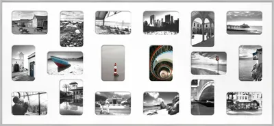 Obrázek produktu pro Nielsen Pixel, hliníková fotogalerie, 18 fotografií, formát 10x15 cm, stříbrná barva