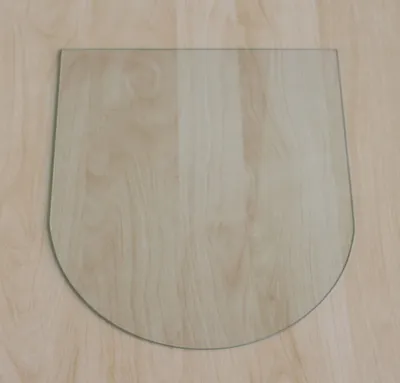 Produktbild von Rundbogen 100x120cm - Funkenschutzplatte Kaminbodenplatte Glasplatte