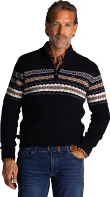 Produktbild von New Zealand Pullover navy bedruckt normale Passform