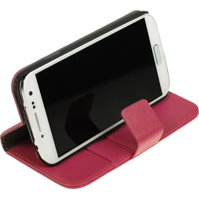 Produktbild von PhoneNatic Kunst-Lederhülle kompatibel mit Samsung Galaxy S4 - Premium pink + 2 Schutzfolien