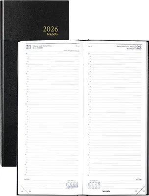 Immagine prodotto di brepols 0.111.1255.0160 calendario giornaliero brepols "Saturnus 0.111" 2026, nero