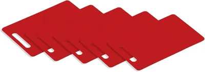Immagine prodotto di Kesper 30483 - Set da 5 taglieri in plastica, colore rosso, dimensioni 34 x 24 x 0,4 cm