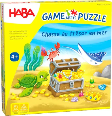 Productafbeelding van Haba spel: Puzzel "Schattenjacht op zee", educatief spel voor kinderen, karton