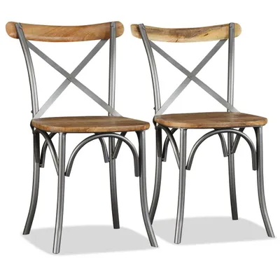 Produktbild von vidaXL Esszimmerstühle 2 Stk. Massivholz Mango
