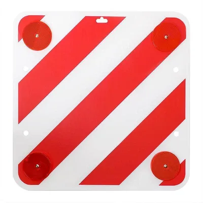 Produktbild von Warntafel 50 x 50 cm, rot und weiß, Kunststoff, für Fahrradträger
