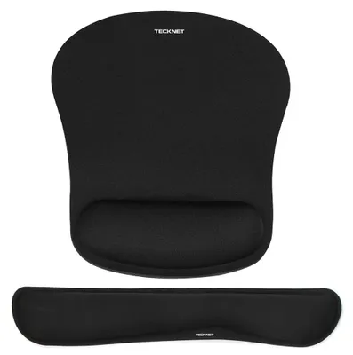Ergonomisches Mauspad mit Handgelenkstütze, Memory-Schaum, wasserdicht, schwarz