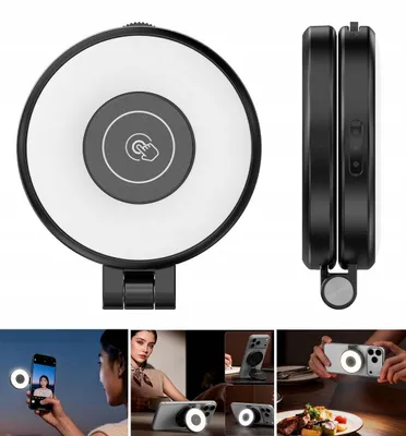 Zdjęcie produktu dla Lampa Lampka LED na MagSafe do Telefonu Selfie Vlog USB-C ULANZI / LM21 / Czarny